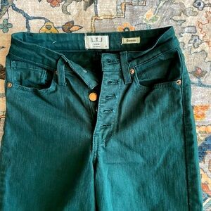 L.T.J Denim Forest Green Bootleg Jeans